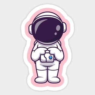Astronaut Confused Cartoon Sticker